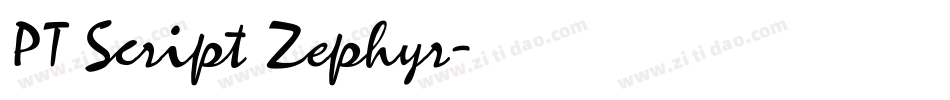 PT Script Zephyr字体转换